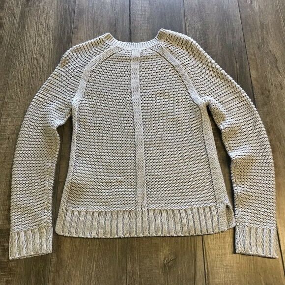 Banana Republic Womens Gray Knit Pullover Sweater Long Sleeve Round Neck Small - Picture 7 of 13